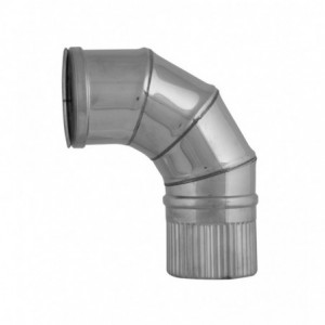 CODO 90  TUBO PELLET. INOX....