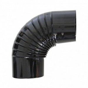 CODO 90 VITRIFICADO NEGRO Ø120