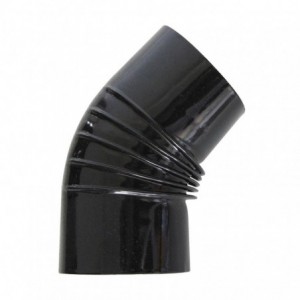 CODO 45 VITRIFICADO NEGRO Ø120