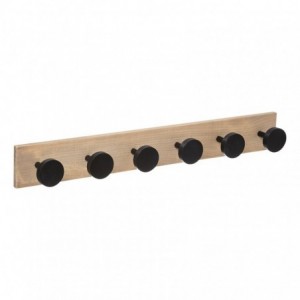PERCHA PARED MADERA 6 POMOS...