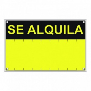 SEÑAL SE ALQUILA  PVC 0,4mm...