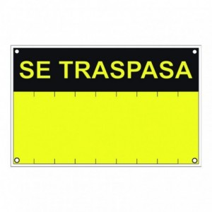 SEÑAL SE TRASPASA  PVC...