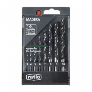 BROCAS P/MADERA JGO.8 RATIO