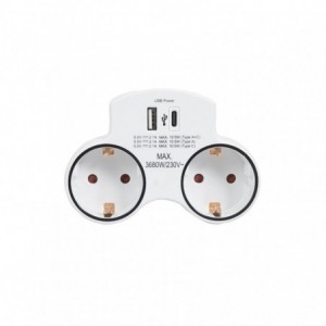 ADAPTADOR DOBLE CON USB A+C