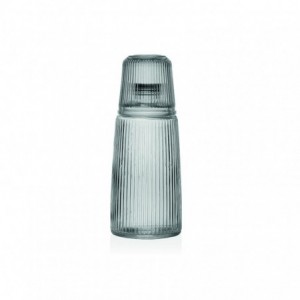 BOTELLA CON VASO CRISTAL