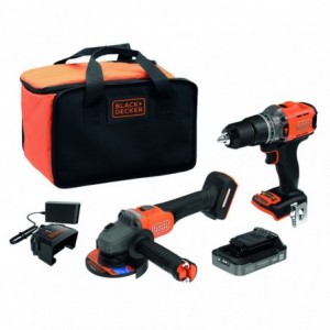 KIT TALADRO 18V + AMOLADORA...