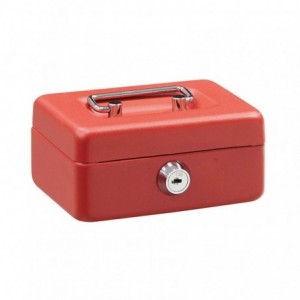CAJA CAUDALES ROJA. HUCHA....