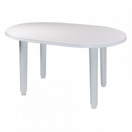 MESA OVAL 130 X 90 CM. BLANCO