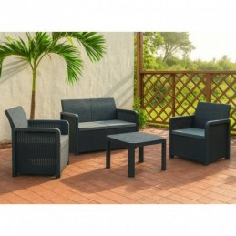 SET AZORES GRAFITO 4 PLAZAS...